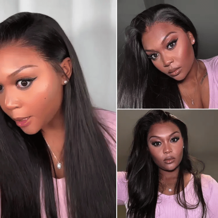 PreMax Wigs | HD Lace Super Natural Hairline Silky Straight Glueless 13x4 Frontal Lace Wig Human Hair Pre-Cut Lace-06
