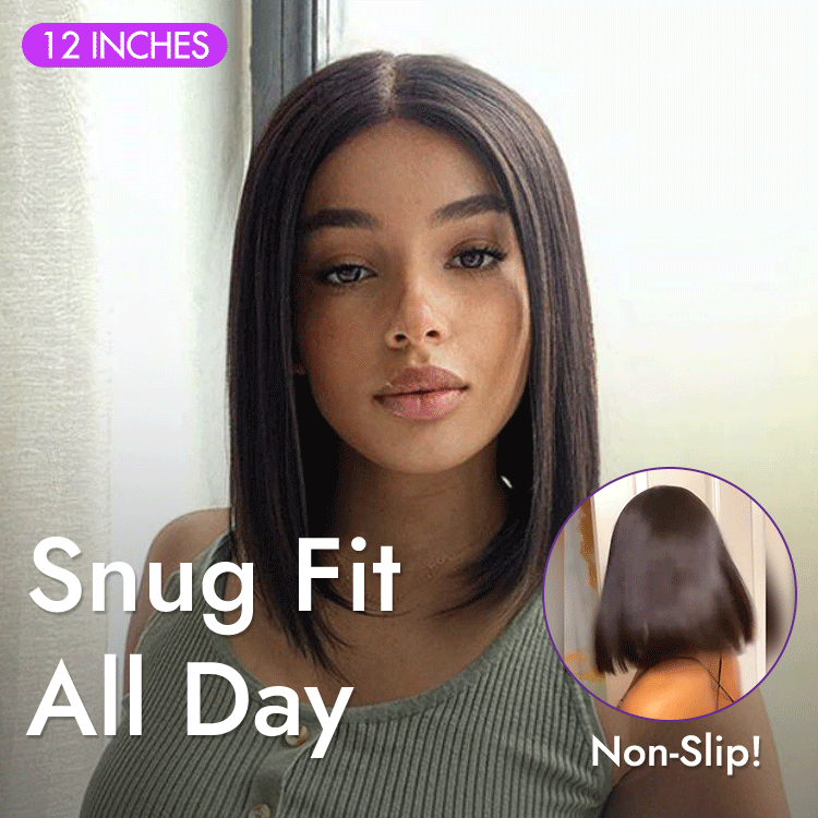 Luvme Hair 4x4 closure bob wig with silky blunt cut, 180% density, glueless, human hair, upgraded 2.0, beginner-friendly style