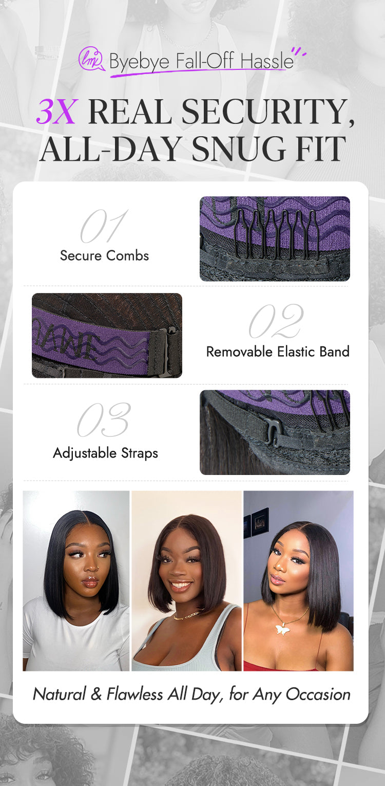 Luvme Hair Beginner Friendly Glueless Silky Blunt Cut 4x4 Closure Bob Wig 100% Human Hair | Upgraded 2.0-20
