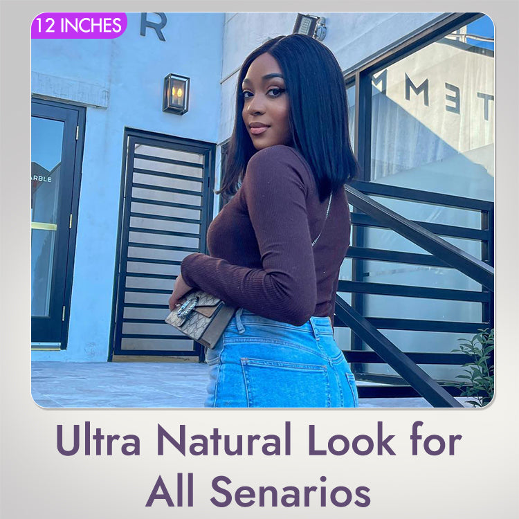 My GO-TO BOB™ - Glueless 5x5 Closure HD Lace Silky Straight Human Hair Wig-07