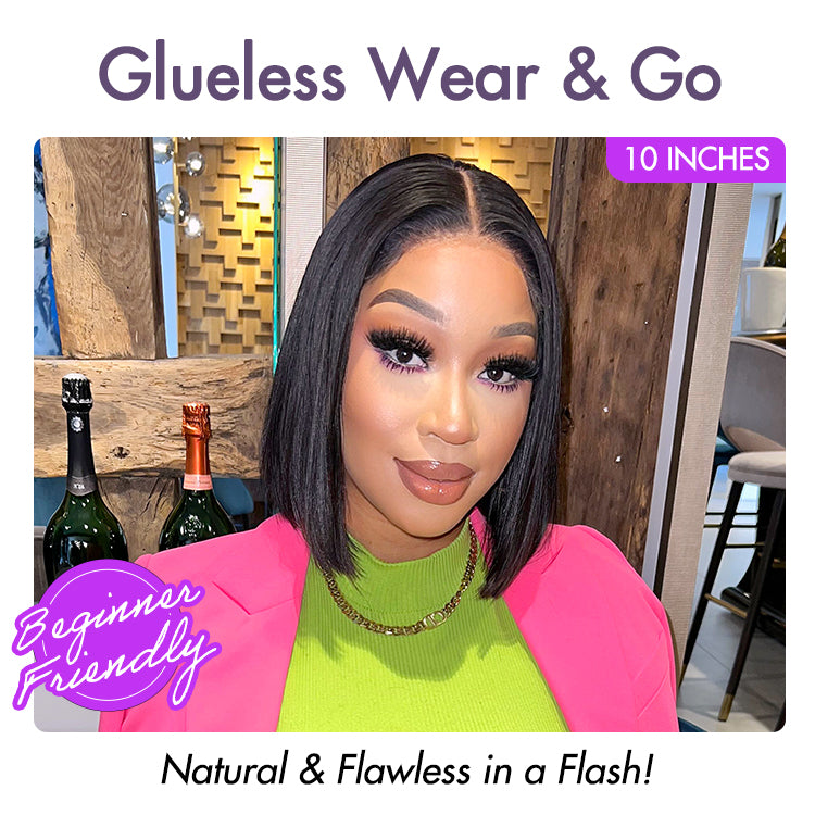 Glueless 4x4 Closure Undetectable HD Lace Bob Wig 100% Human Hair | Pre-bleached Knots-06
