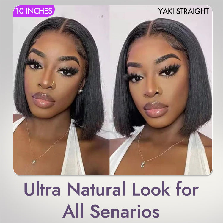 Glueless 4x4 Closure Undetectable HD Lace Bob Wig 100% Human Hair | Pre-bleached Knots-11