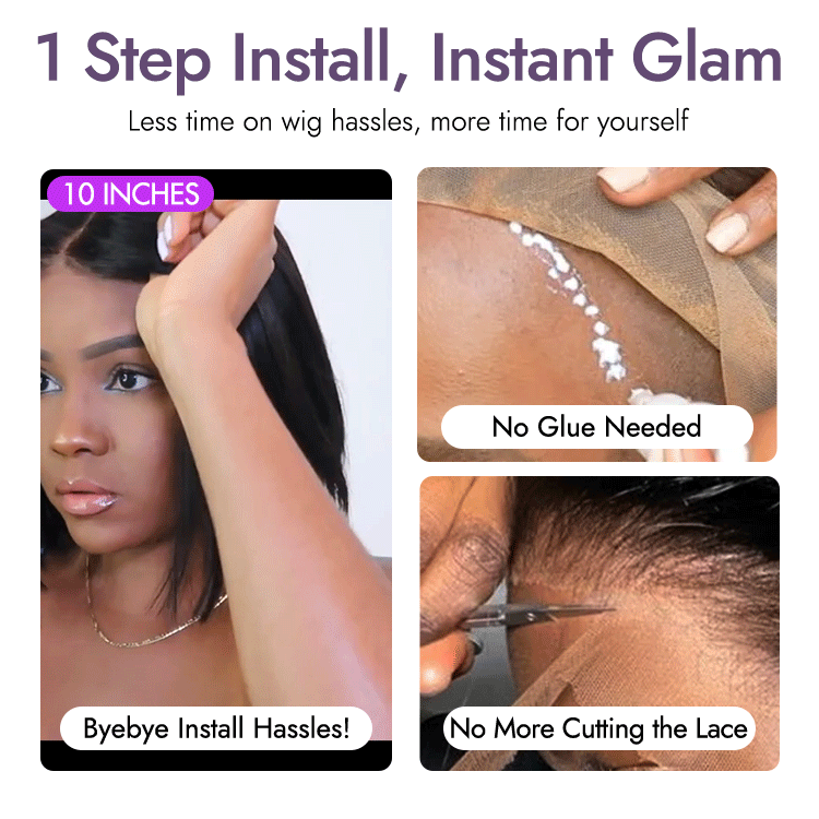 Glueless 4x4 Closure Undetectable HD Lace Bob Wig 100% Human Hair | Pre-bleached Knots-07