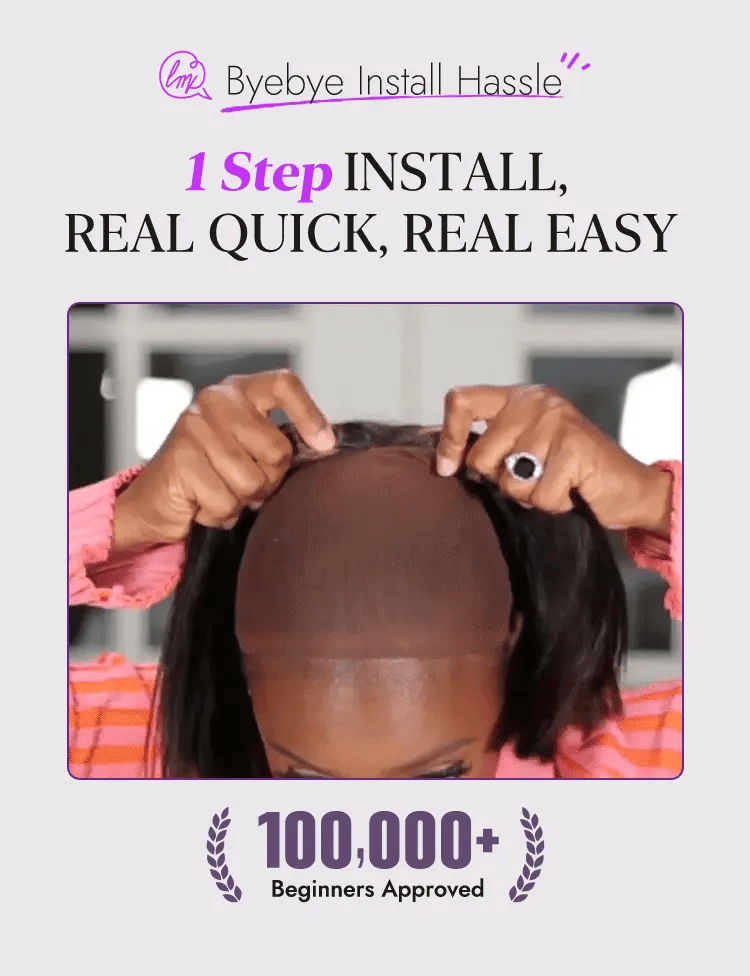 Put On & Go Blunt Cut Straight Bob Minimalist HD Lace Glueless C Part Wig-25