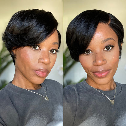 Affordable Pixie Cut Minimalist HD Lace Glueless Wig Pre-Cut Lace-44