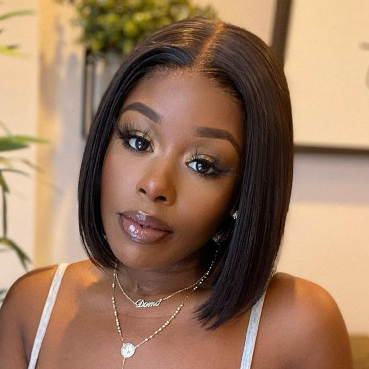 My GO-TO BOB™ - Glueless 5x5 Closure HD Lace Silky Straight Human Hair Wig-16