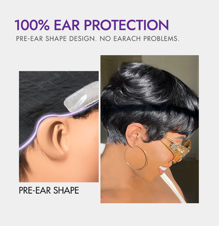 Throw On & Go Short Cut with Bangs Wig Ultra Comfort Cotton Cap Glueless Wig Hair Loss Friendly - US Only-08