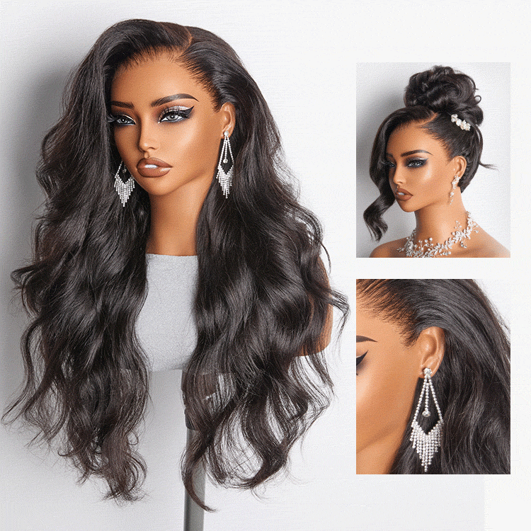 NatureMAX™ 200% / 250% Density Loose Wave Glueless 13x6 HD Lace Front Wig Human Hair Pre-Cut Lace Flexi-Fit Drawstring Cap-68