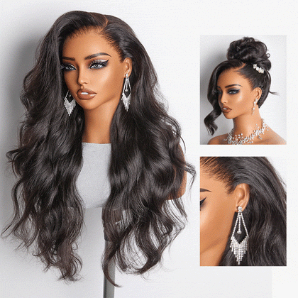 Luvme Hair NatureMAX™ 200% Density Loose Wave HD Lace Front Wig with pre-cut lace and drawstring cap, human hair, glueless style