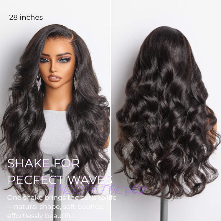 Luvme Hair NatureMAX™ 200%/250% density loose wave human hair lace front wig with 13x6 HD lace and adjustable drawstring cap