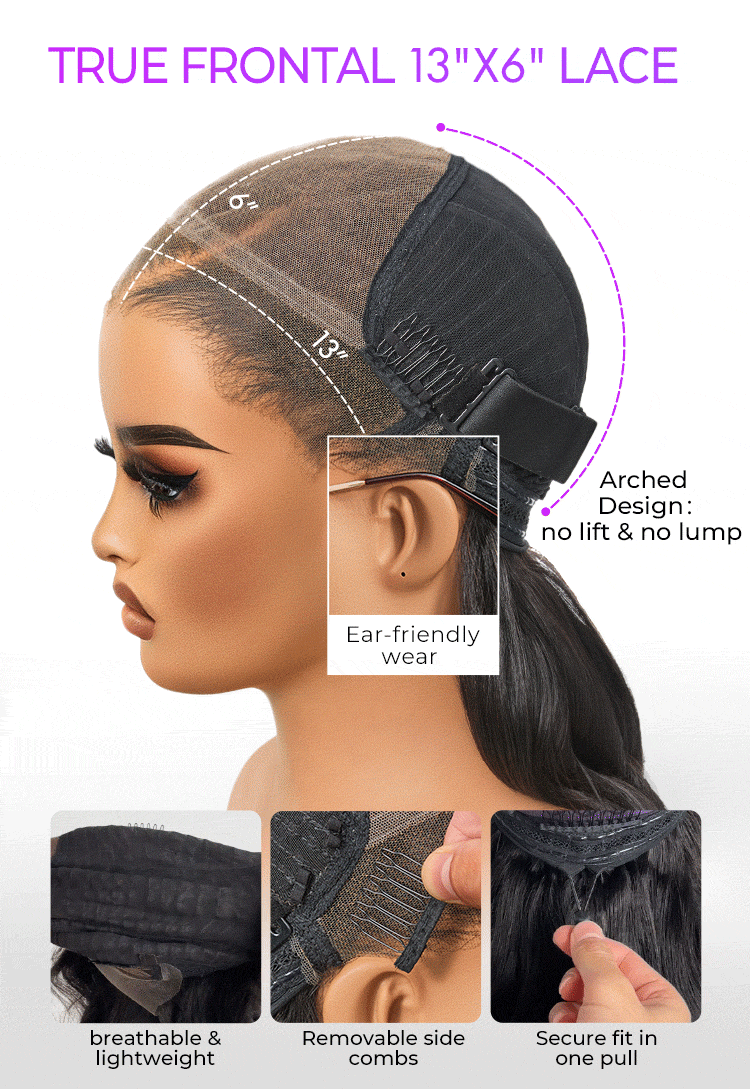 VIP Only | NatureMAX 200% / 250% Density Loose Wave Glueless 13x6 HD Lace Front Wig Human Hair Pre-Cut Lace Flexi-Fit Drawstring Cap-11