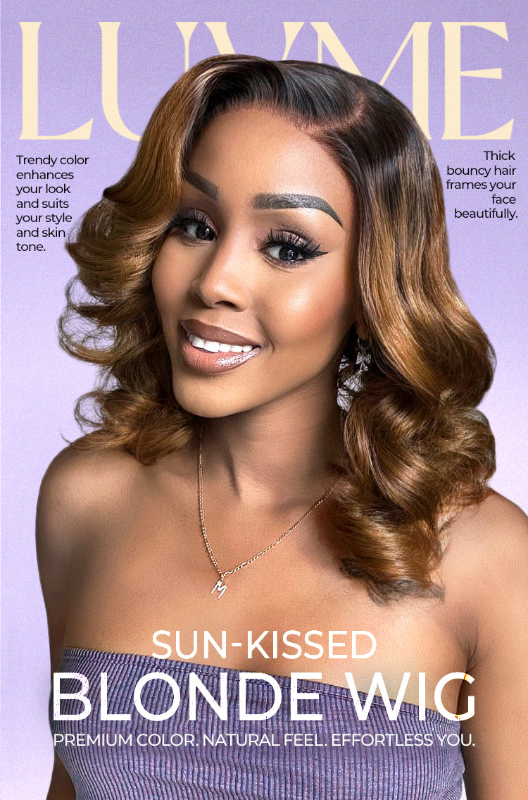 Bouncy Blonde Light Weight Left C Part Loose Wave Glueless 5x5 Closure Lace Wig Breathable Cap-08