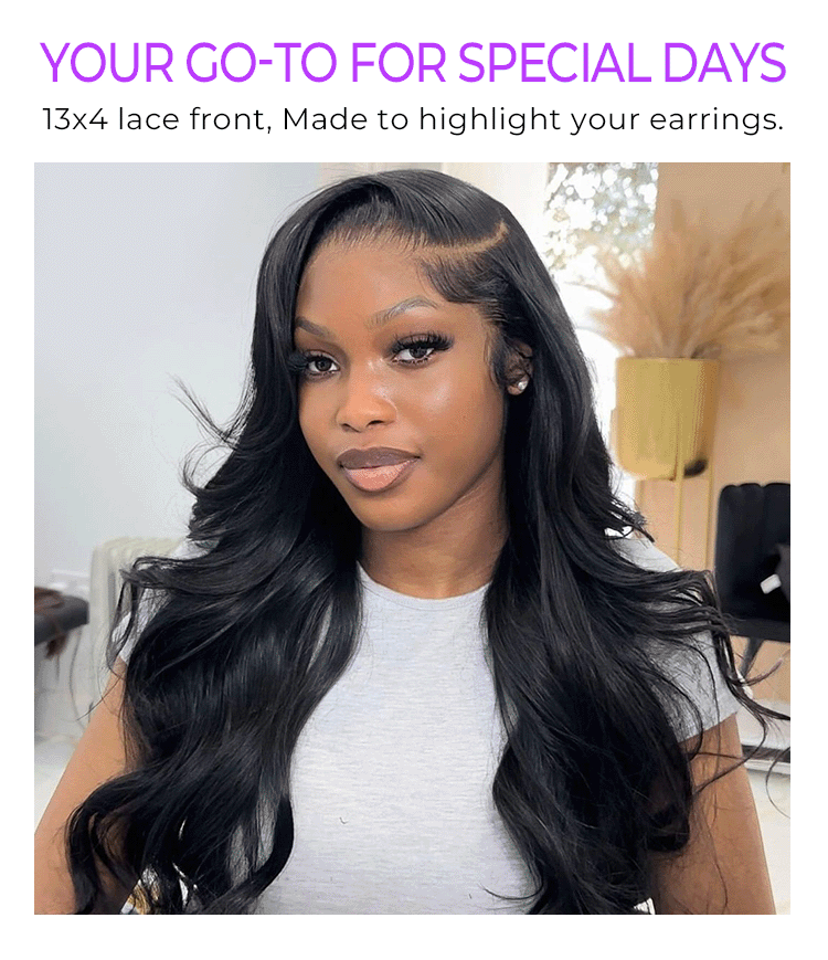 48H Delivery | NatureMAX™ 200% Density Loose Wave Glueless Ear-to-ear 13x4 HD Lace Front Wig Pre-Cut Lace Flexi-Fit Drawstring Cap - US Only-12