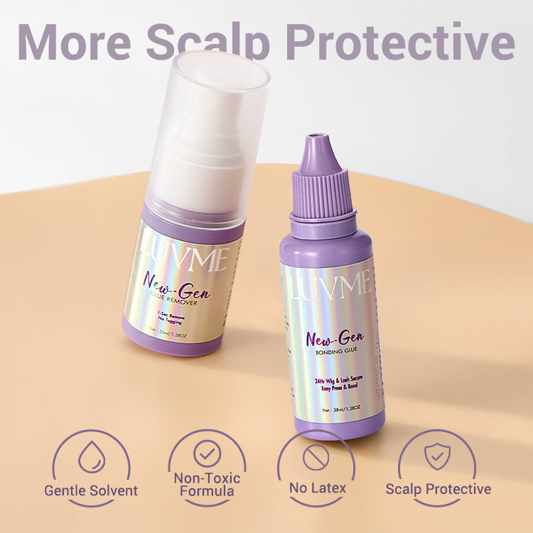 Luvme Hair LUVME Upgraded 2.0 Lace Wig Glue & Remover Kit with applicator and removal tools for secure hold and easy removal