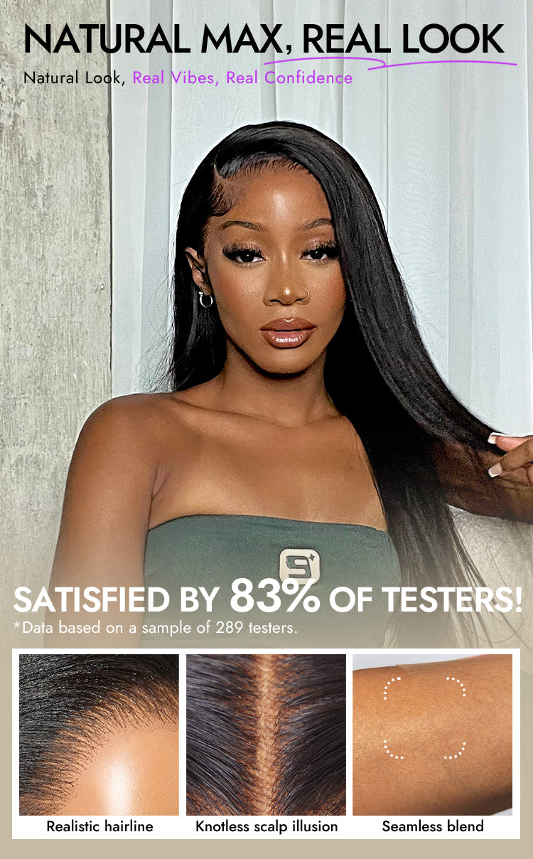 The Weekend Relaxer | PreMax Wigs | Super Natural Hairline Silky Straight Glueless 13x4 Frontal Lace Wig Human Hair Pre-Cut Lace-24