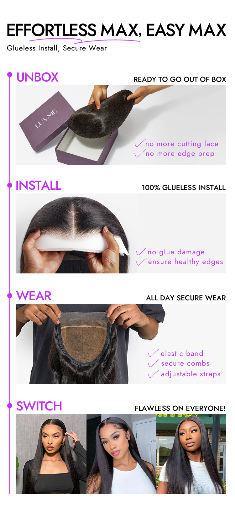 BOGO | PreMax Wigs | Super Natural Hairline Silky Straight Glueless 13x4 Frontal Lace Wig Human Hair Pre-Cut Lace-22