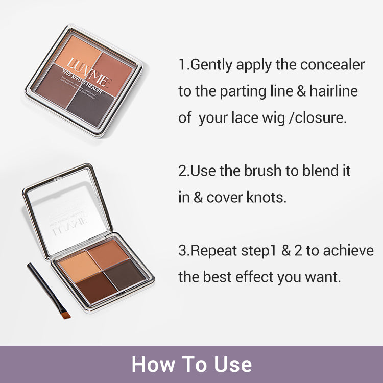 US Only Upgrade 2.0 1pc Wig Knots Healer with a Brush, for Lace Wigs, Frontal Part and Hairline | Add-on Item-07