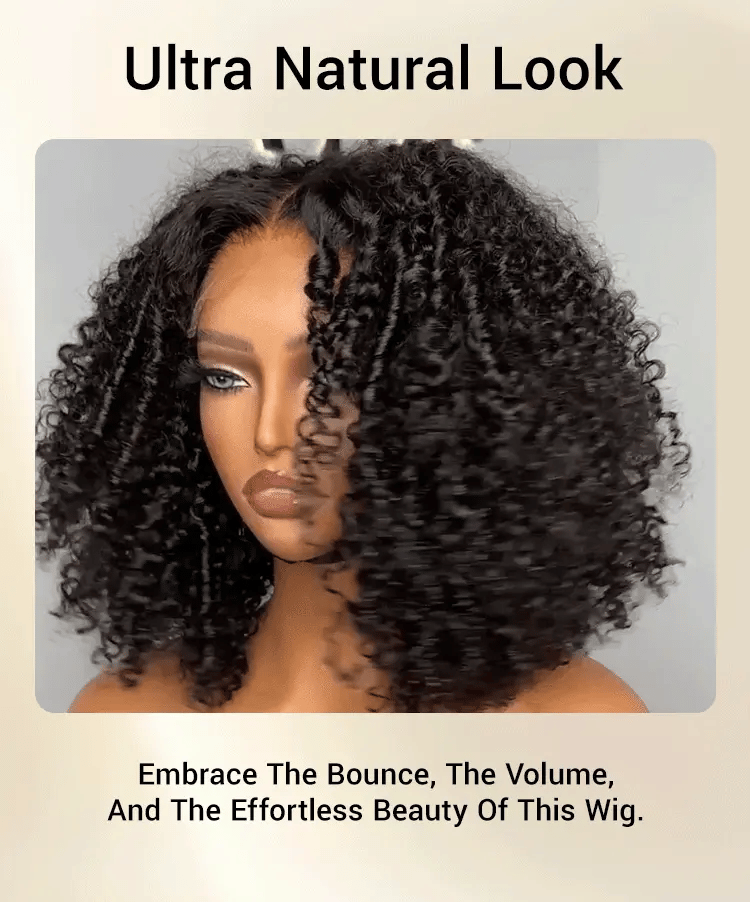 Coily Curly 5x5 Closure HD Lace Glueless Pre-Cut Wig with Breathable Cap-29