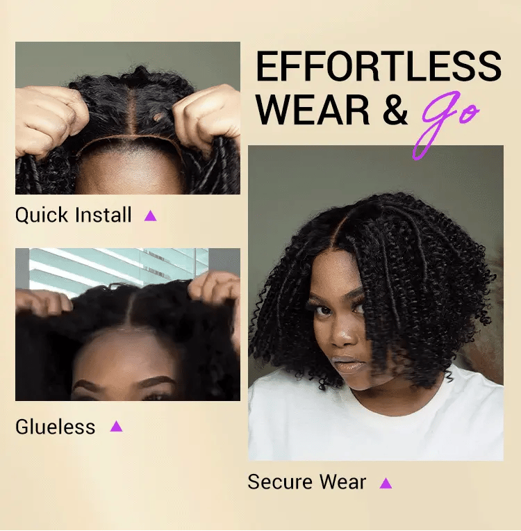 Coily Curly 5x5 Closure HD Lace Glueless Pre-Cut Wig with Breathable Cap-31