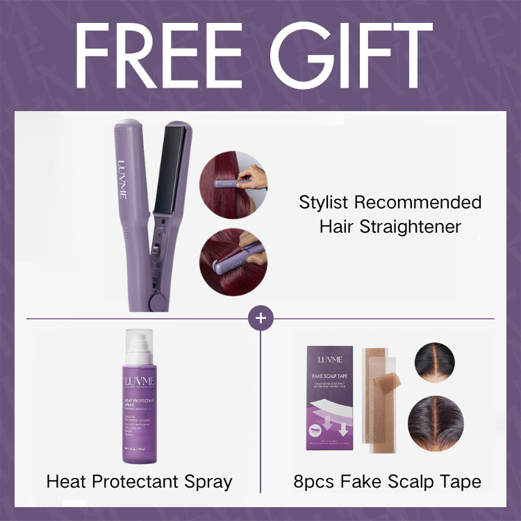 BUY 1 GET 3 US Only | 1pc Hair Straightener+1pc Heat Protectant Spray+ 8pcs Fake Scalp Tape-01