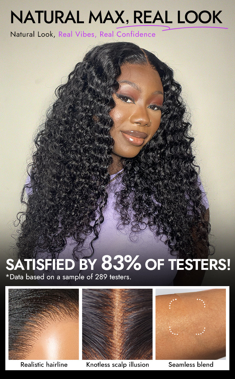 PreMax Wigs | Ear to Ear Super Natural Hairline Deep Wave Glueless 5x5 Upgraded Lace Front Long Curly Wig Pre-Cut Lace-08