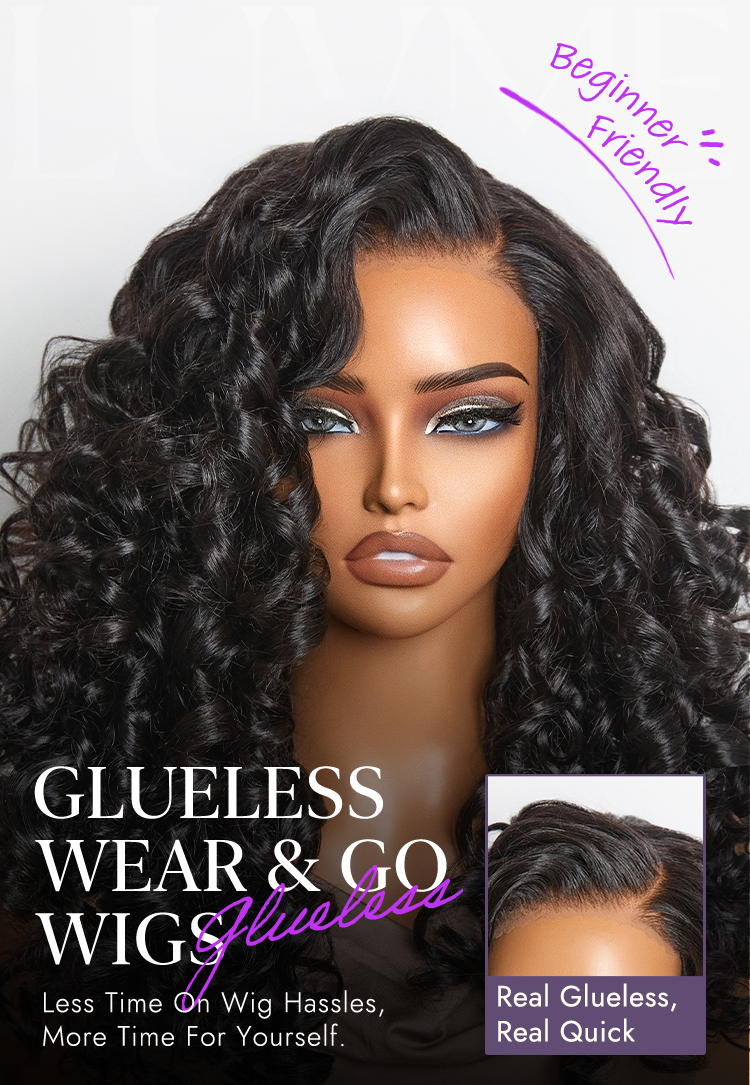48H Delivery | 180% Density Bouncy Curls Glueless 5x5 Closure Pre-Cut Lace Layered Curly Wig Breathable Cap  - US Only-08