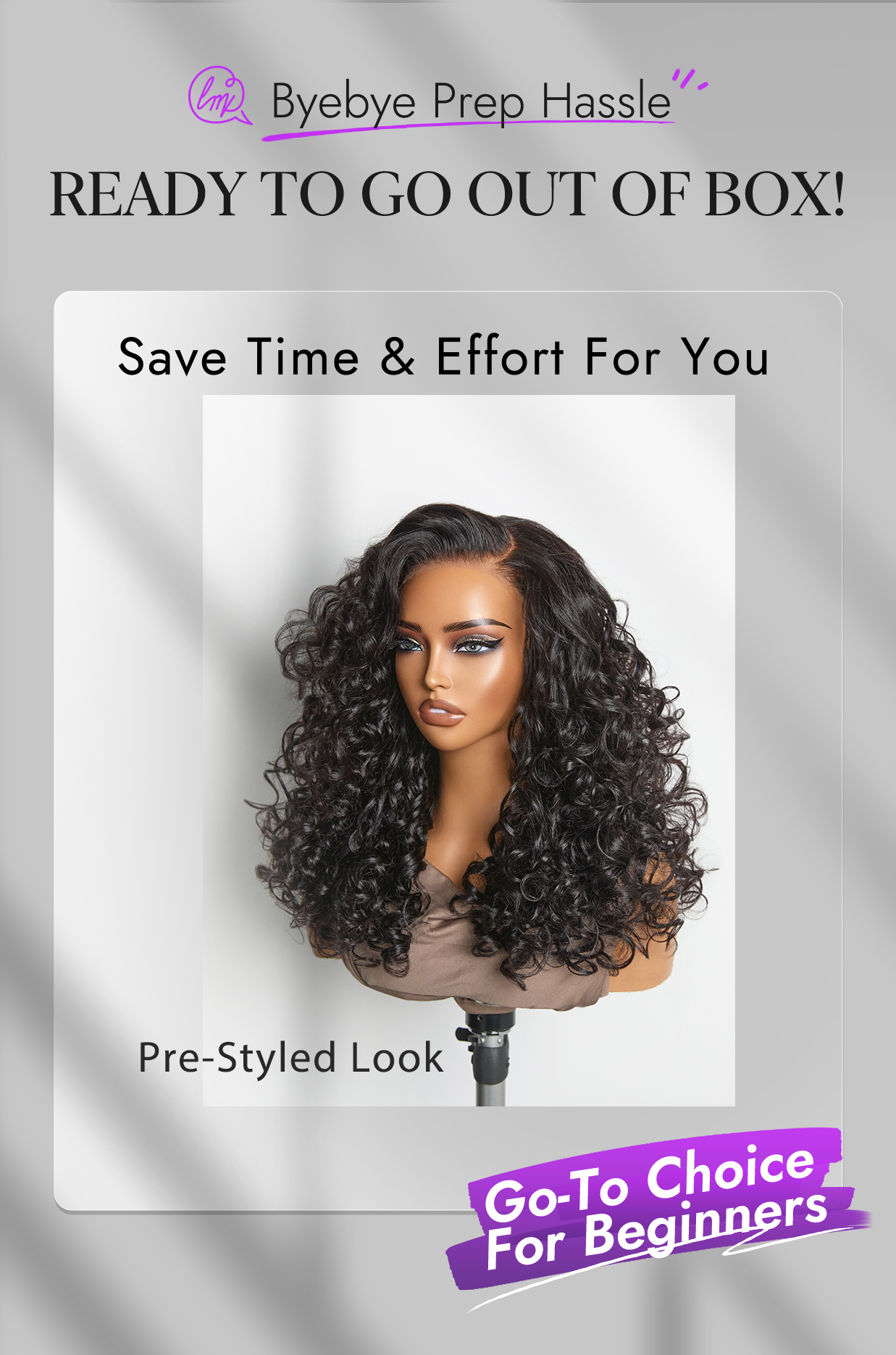 48H Delivery | 180% Density Bouncy Curls Glueless 5x5 Closure Pre-Cut Lace Layered Curly Wig Breathable Cap  - US Only-09