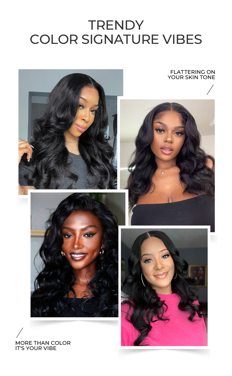 Jet Black Loose Body Wave Glueless 5x5 Closure Lace Wig 100% Human Hair-16