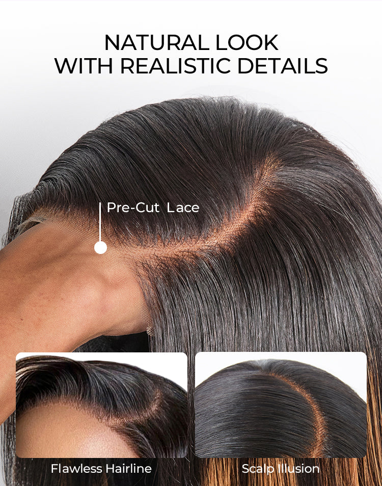 Jet Black Loose Body Wave Glueless 5x5 Closure Lace Wig 100% Human Hair-18