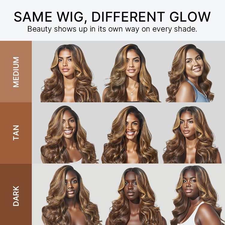 Luvme All-Day Comfort™ wig with 7x6 HD lace closure, loose body wave long wig, pre-cut lace, glueless design.