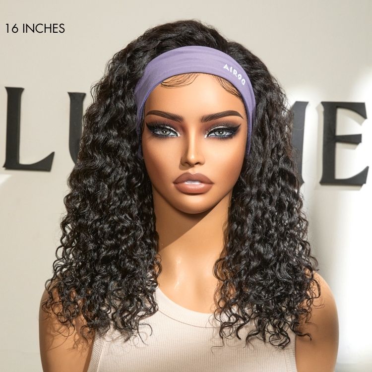 Black Deep Wave Headband Wig (Get Free Trendy Headbands)-19