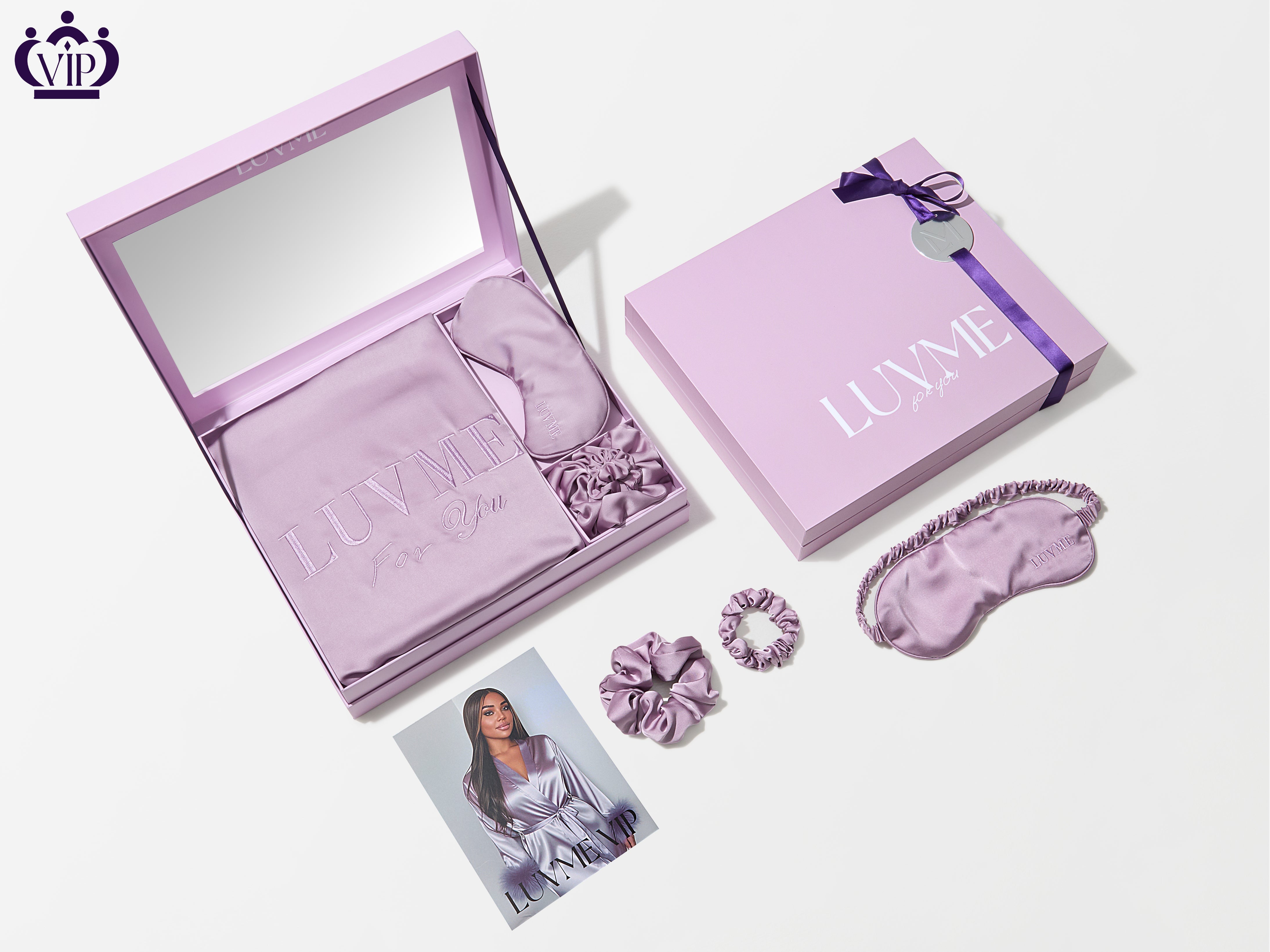 Luvme Hair VIP birthday gift in purple Quren, featuring high-quality hair extensions, exclusive for US customers.