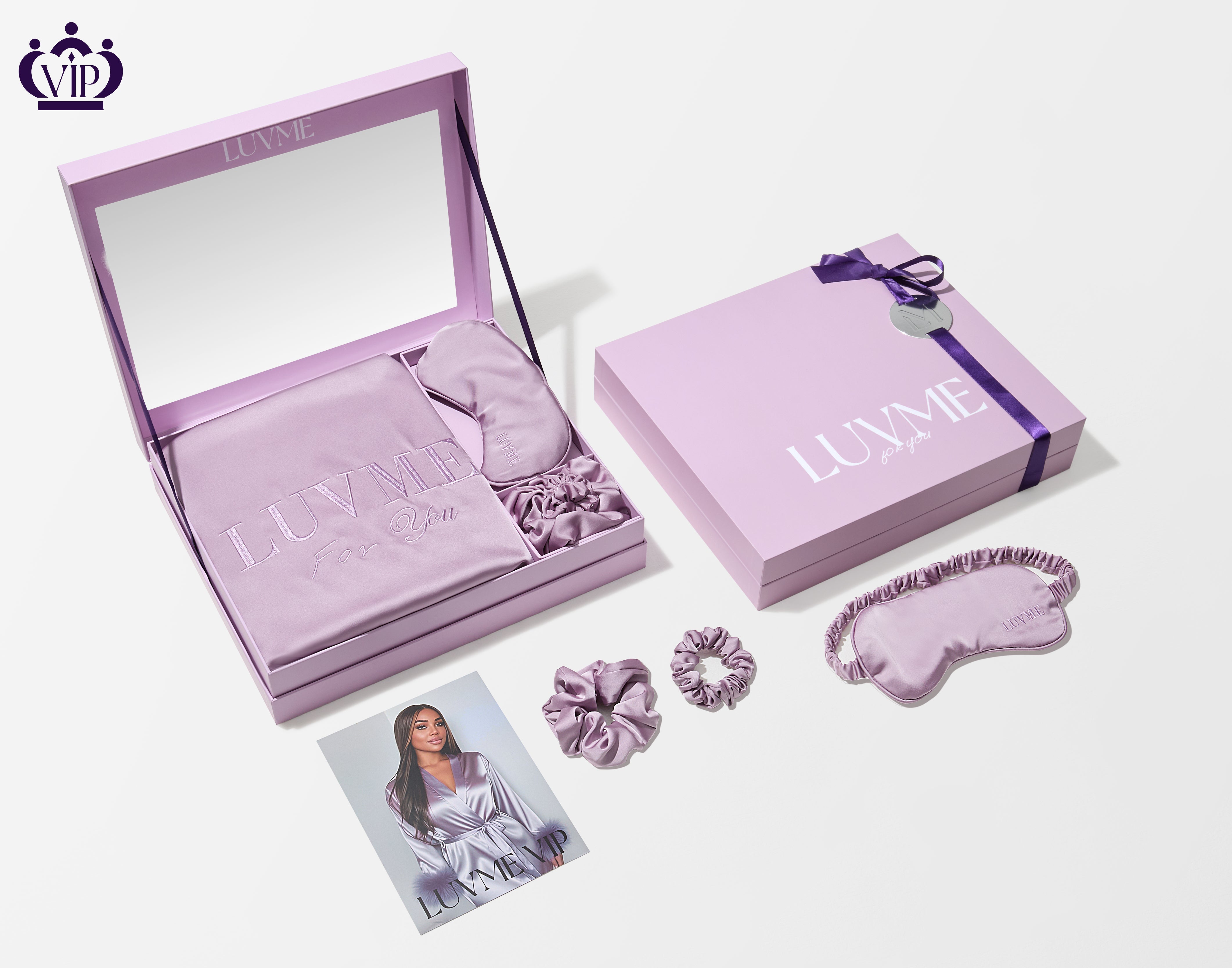 Luvme Hair VIP birthday gift in purple Quren style, featuring luxurious hair extensions for special occasions.