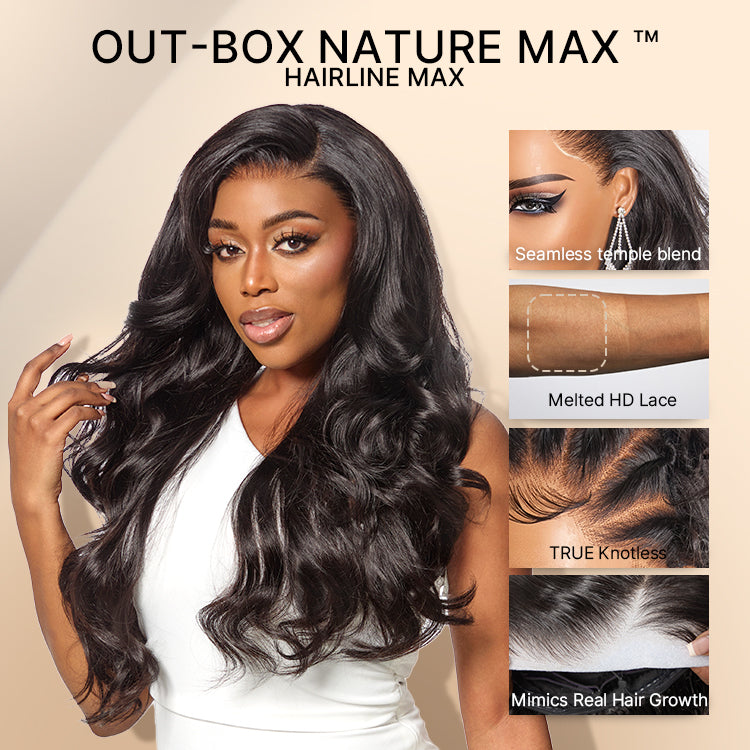 NatureMAX™ 200% / 250% Density Loose Wave Glueless 13x6 HD Lace Front Wig Human Hair Pre-Cut Lace Flexi-Fit Drawstring Cap-16