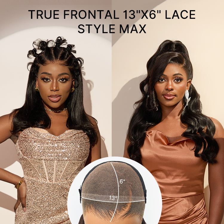 NatureMAX™ 200% / 250% Density Loose Wave Glueless 13x6 HD Lace Front Wig Human Hair Pre-Cut Lace Flexi-Fit Drawstring Cap-17