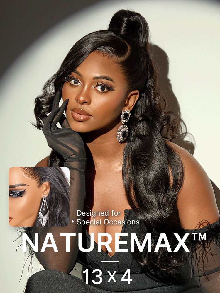 NatureMAX™ 200% / 250% Density Loose Wave Glueless Ear-to-ear 13x4 HD Lace Front Wig Pre-Cut Lace Flexi-Fit Drawstring Cap-20