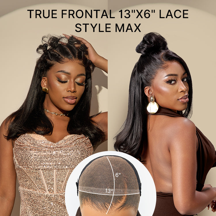 NatureMAX™ 200% Density Loose Wave Glueless 13x6 HD Lace Front Shoulder Length Wig Pre-Cut Lace Flexi-Fit Drawstring Cap-14