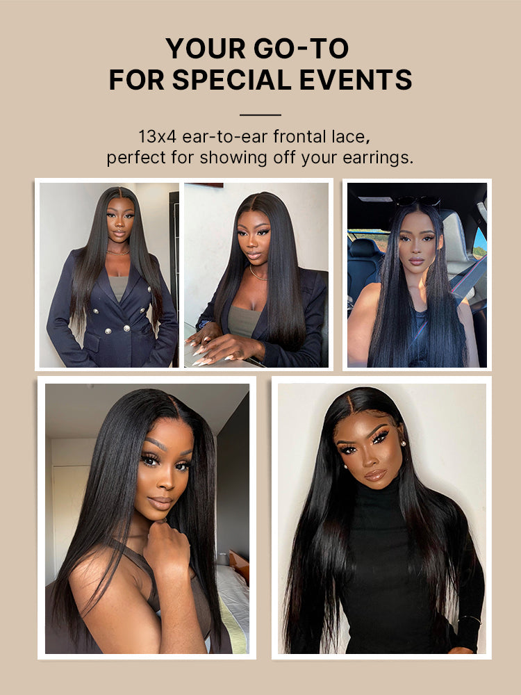 VIP DAY ONLY | NatureMAX™ Silky Straight Glueless Ear-to-ear 13x4 HD Lace Front Wig Pre-Cut Lace-07