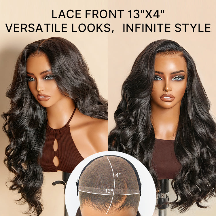 NatureMAX™ 250% Density Loose Wave Glueless Ear-to-ear 13x4 HD Lace Front High Density Wig Pre-Cut Lace Flexi-Fit Drawstring Cap-14