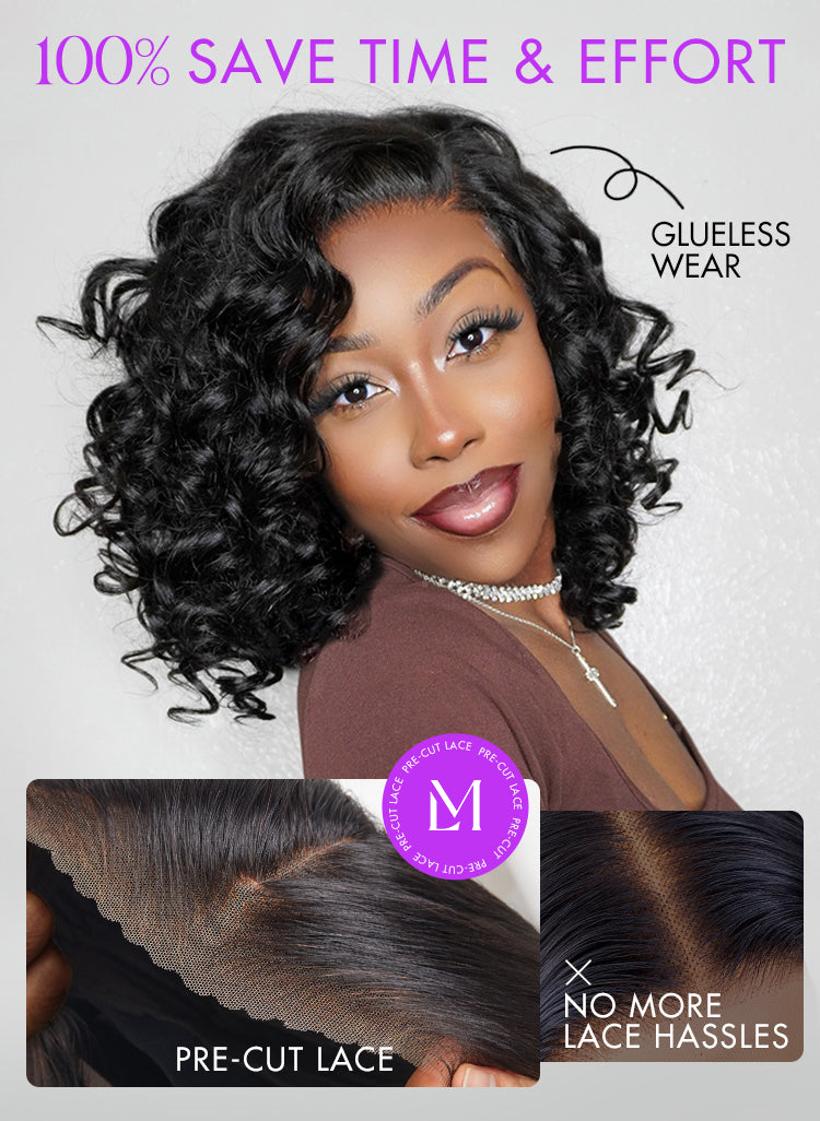 Luvme Hair Mature Bouncy Curl Left C Part Glueless Minimalist HD Lace Wig Pre-Cut Lace-07