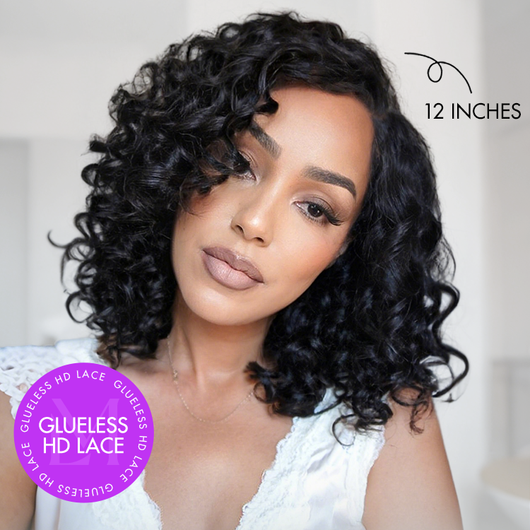 Luvme Hair Mature Bouncy Curl Left C Part Glueless Minimalist HD Lace Wig Pre-Cut Lace-13