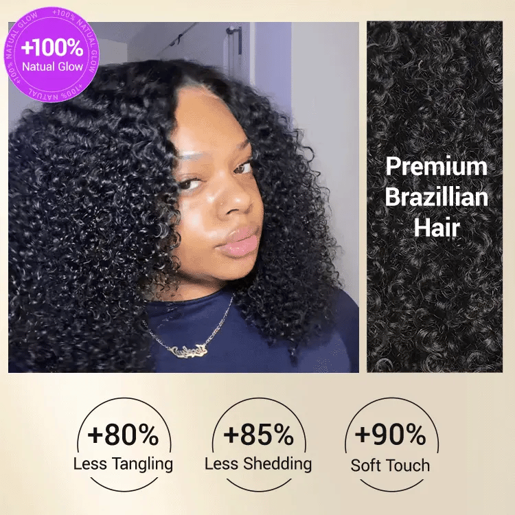Beginner Friendly 200% Density Glueless 5x5 Closure Pre-Cut Lace Afro