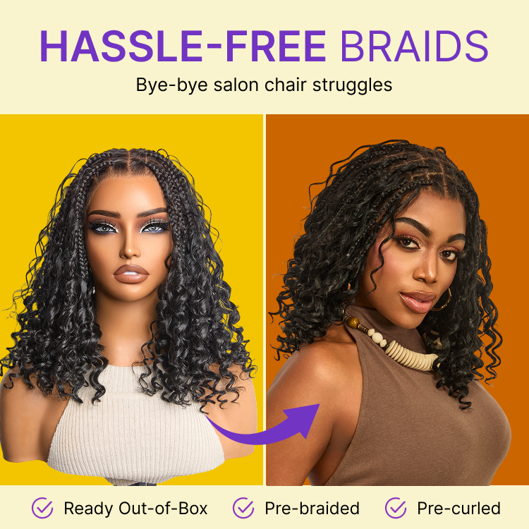 New Customers Only | HD Full Lace Knotless Boho Curls Braided Bob Wig Flexi Fit Invisi Drawstring Cap-04