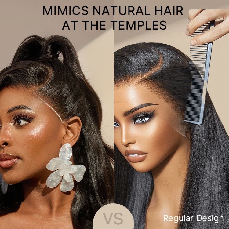 Luvme Hair NatureMAX™ 200% Density ombre brown and natural black loose wave HD lace front wig with pre-cut lace and drawstring cap