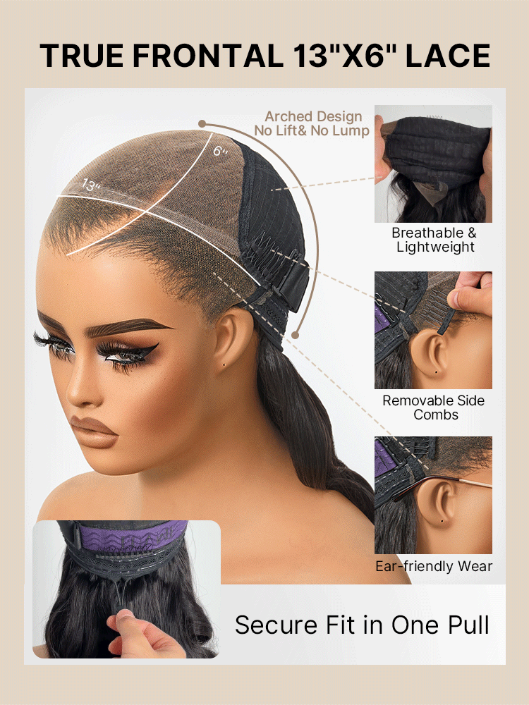 The Social Queen | NatureMAX™ 200% Density Ombre Brown / Natural Black Loose Wave Glueless 13x6 / 13x4 HD Lace Front Wig Human Hair Pre-Cut Lace Flexi-Fit Drawstring Cap-26