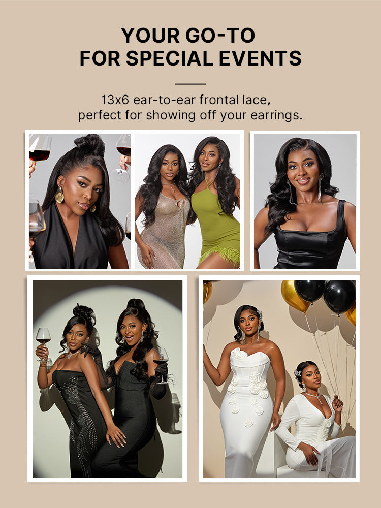 The Social Queen | NatureMAX™ 200% Density Ombre Brown / Natural Black Loose Wave Glueless 13x6 / 13x4 HD Lace Front Wig Human Hair Pre-Cut Lace Flexi-Fit Drawstring Cap-25