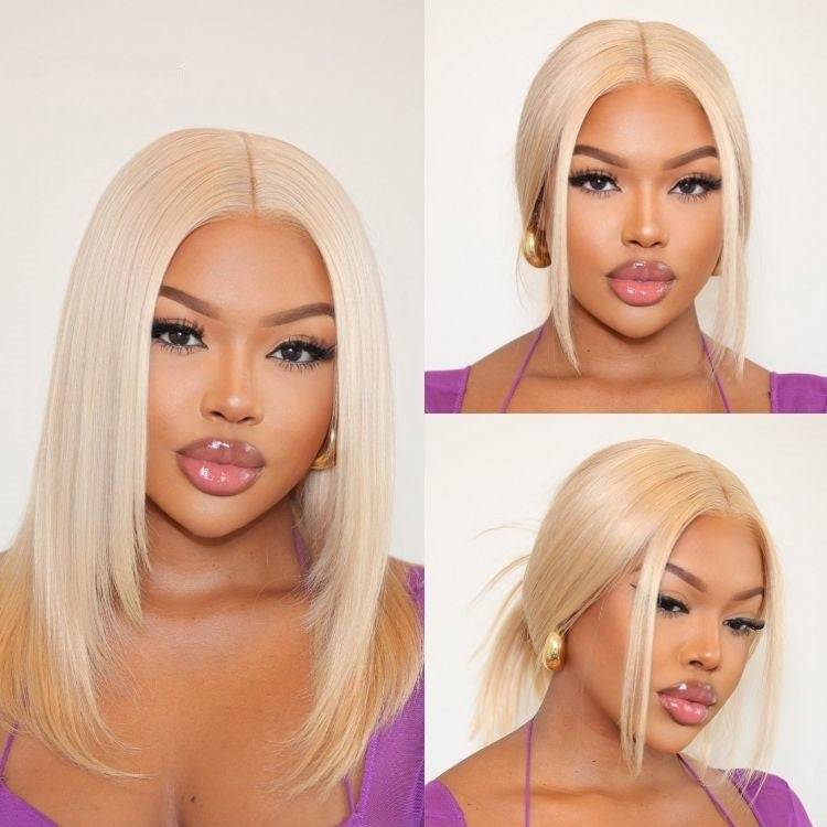 Blonde 613 Layered Cut Glueless 5x5 Closure HD Lace Wig 100% Virgin Human Hair-05