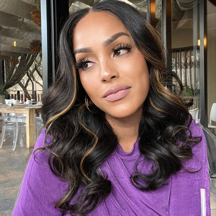 Blonde Piece Highlights Loose Wave Glueless 5x5 Closure HD Lace Wig | Large & Small Cap Size-01