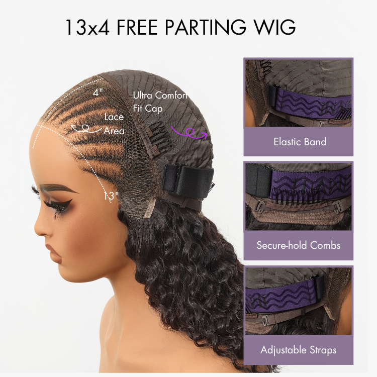 Readitress Knotless Fulani Braids Deep Wave Glueless Ear-to-ear 13x4 Frontal HD Lace Wig Human Hair-05