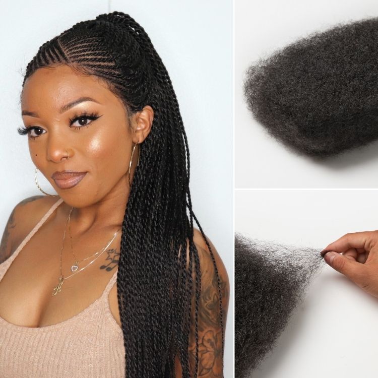 Readitress Afro Kinky Bulk Human hair for Dreadlock Extensions,Repair Locs, Twists and Braids-01